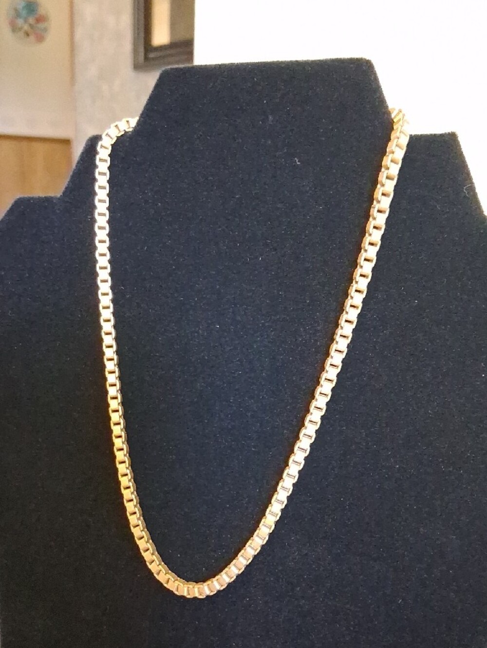 Vintage 16" Box Chain Necklace KK110 - Picture 5 of 13